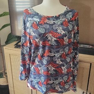Hang Ten UV Protection Floral Print Women's Top XL